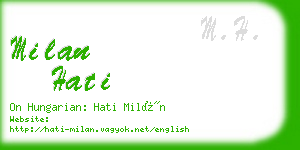 milan hati business card